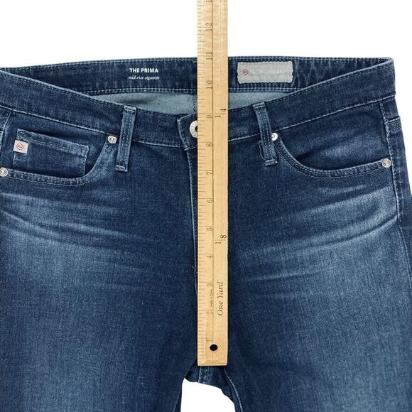 AG Adriano Goldschmied The Prima Cigarette Jeans 27 Dark Blue Smart Casual Denim - Picture 11 of 16